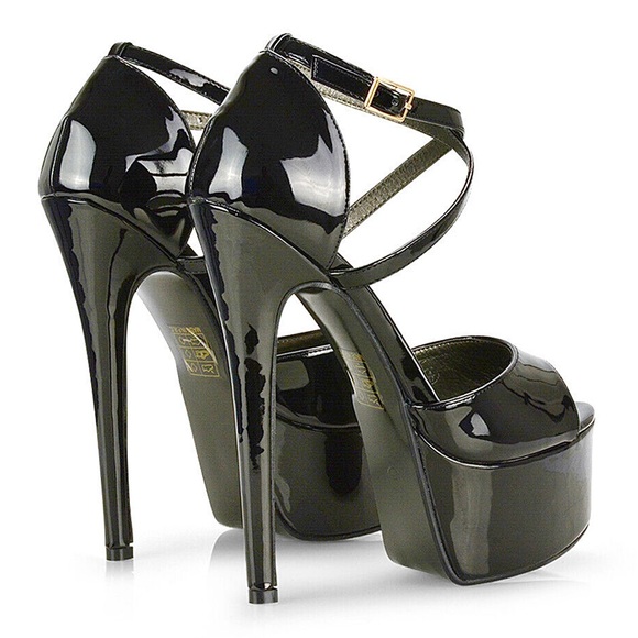 (Multiple Sizes) F.F Straps Sky High Heel Shoes - Picture 5 of 5